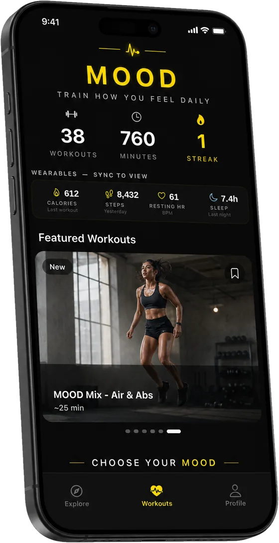 MOOD app — train how you feel